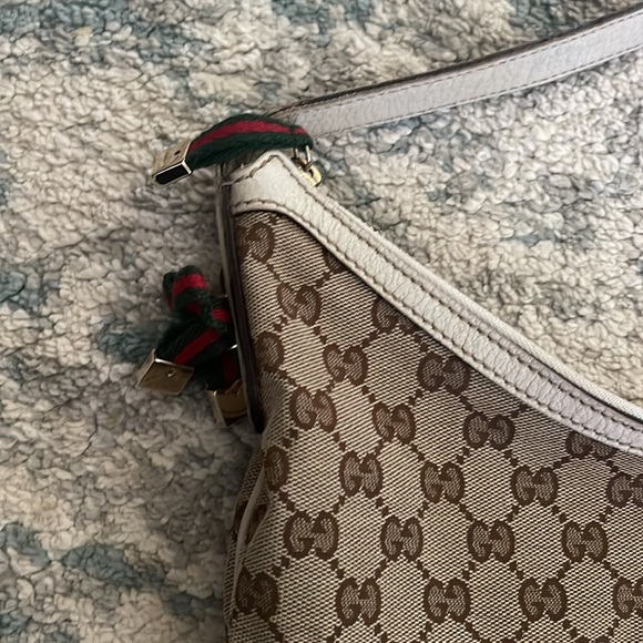 GUCCI Sherry Princy GG Pattern Shoulder Bag Canvas Leather Brown Italy - Picture 8 of 17